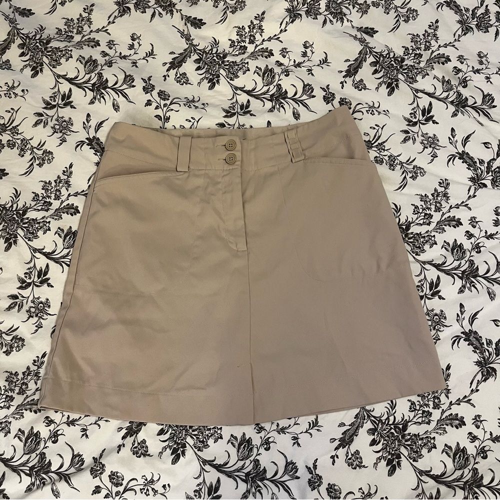 nike golf nike fitdry beige khaki skirt size 6